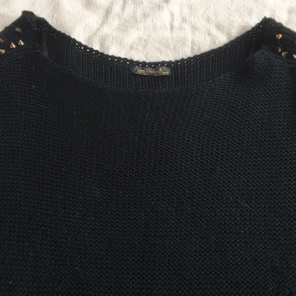 Ged  London Wide Neck Studded Sleeve Drop Shoulder Sweater - Picture 7 of 15